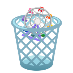 ferris wheel and wastebasket