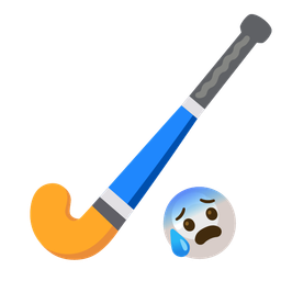 field hockey and anxious face with sweat