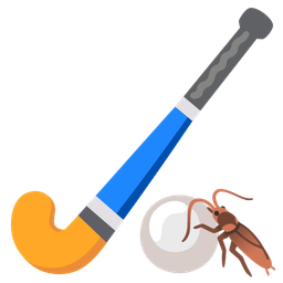 field hockey and cockroach