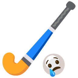 Field hockey and Crying face