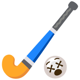 field hockey and face with crossed-out eyes