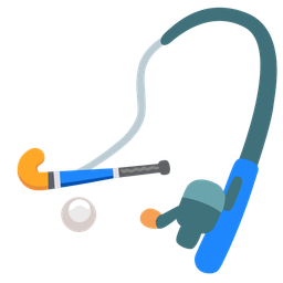 field hockey and fishing pole