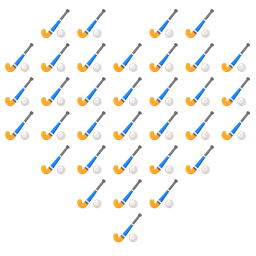 field hockey and heart suit