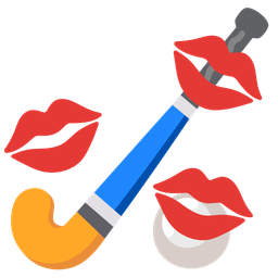 field hockey and kiss mark