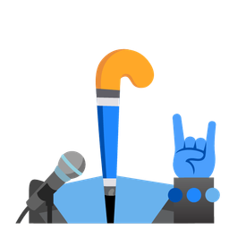 field hockey and microphone