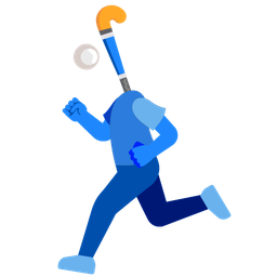 field hockey and running shoe