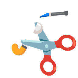 field hockey and scissors