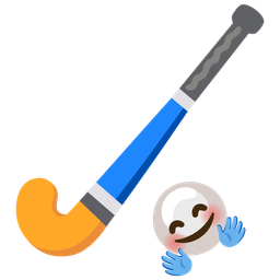 Field hockey and Smiling face with open hands