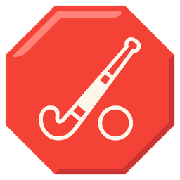 field hockey and stop sign