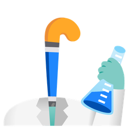 field hockey and test tube