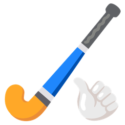 field hockey and thumbs up