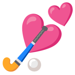 field hockey and two hearts