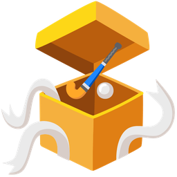 field hockey and wrapped gift