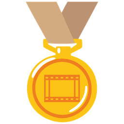 Film frames and 1st place medal