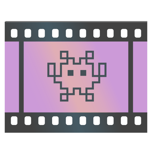 Film frames and Alien monster