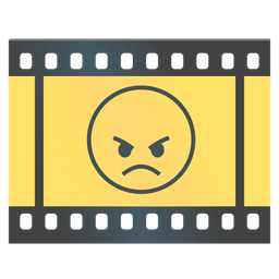 Film frames and Angry face