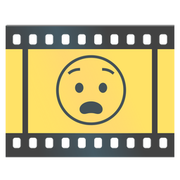 Film frames and Anguished face