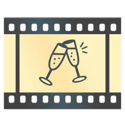 Film frames and Clinking glasses