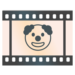 Film frames and Clown face