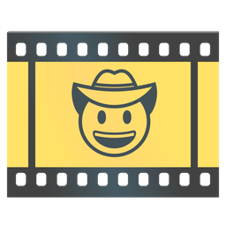 Film frames and Cowboy hat face