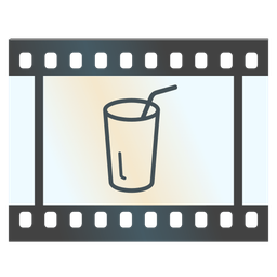 Film frames and Cup with straw