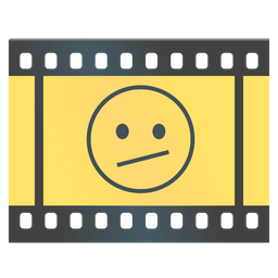 Film frames and Face with diagonal mouth