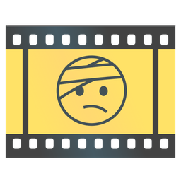 Film frames and Face with head-bandage