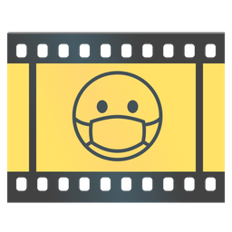 Film frames and Face with medical mask