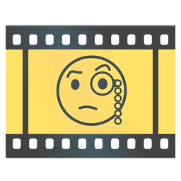 Film frames and Face with monocle