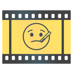 Film frames and Face with thermometer