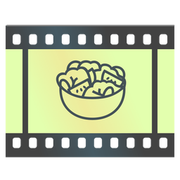 Film frames and Green salad