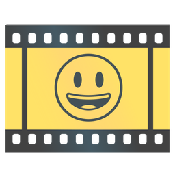 Film frames and Grinning face with big eyes