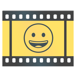 Film frames and Grinning face