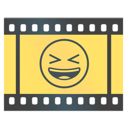 Film frames and Grinning squinting face