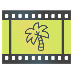 Film frames and Palm tree