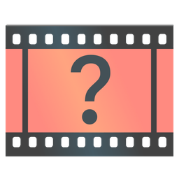 Film frames and Red question mark