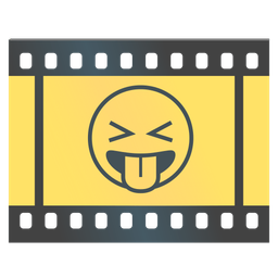 Film frames and Squinting face with tongue