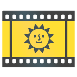 Film frames and Sun with face