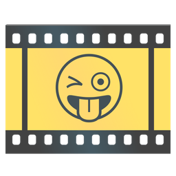 Film frames and Winking face with tongue