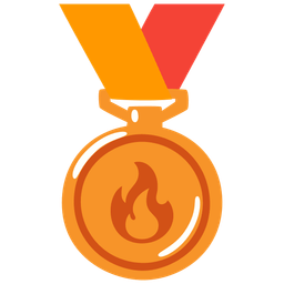 fire and 3rd place medal