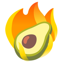fire and avocado