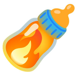 fire and baby bottle