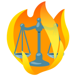 fire and balance scale