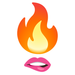 fire and biting lip