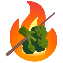 fire and broccoli