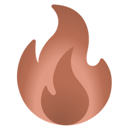 fire and brown heart