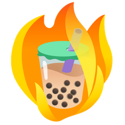 fire and bubble tea