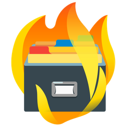 fire and card file box