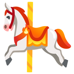 fire and carousel horse