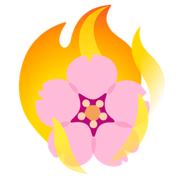 fire and cherry blossom